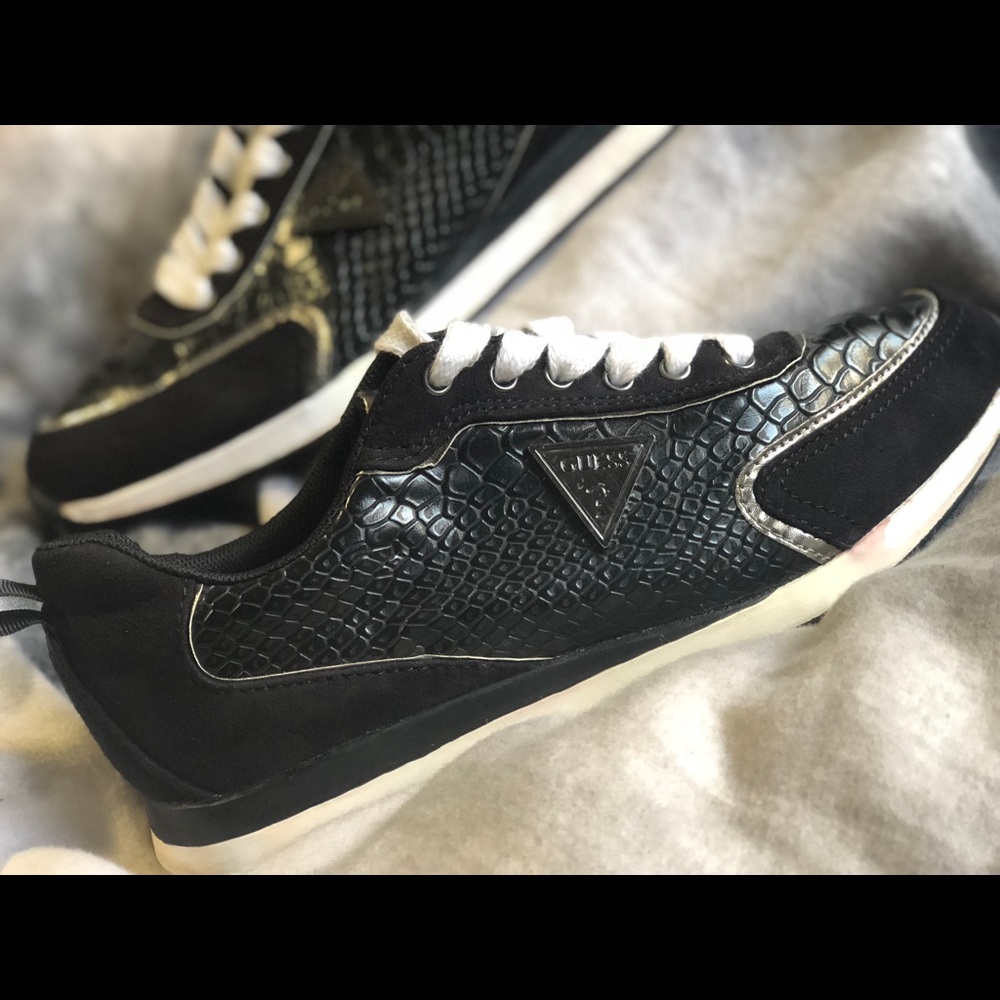 Guess Sneakers • Black with Silver accents •